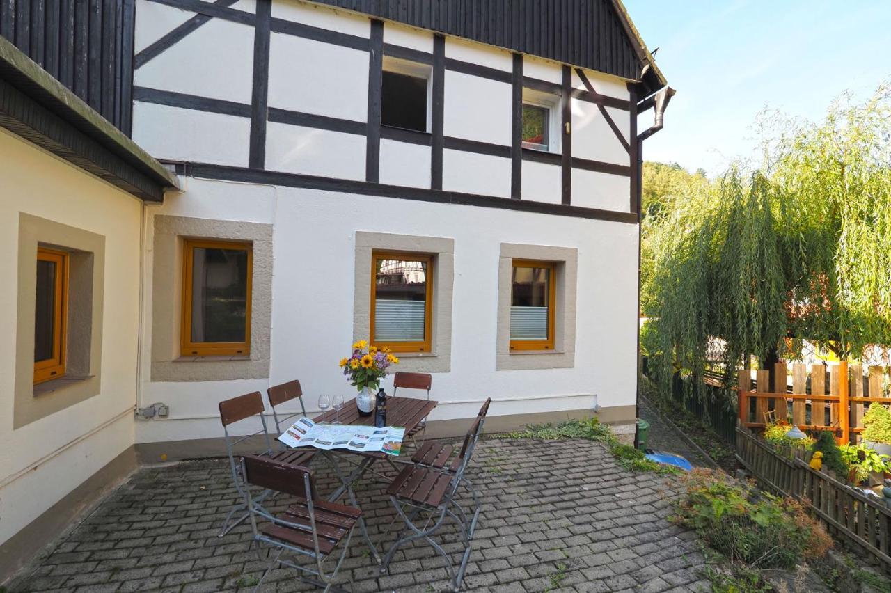 Ferienwohnung Haus Felsental Rathen Exterior foto